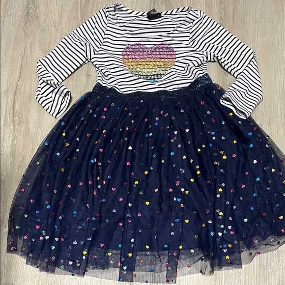 Zunie Navy and White Striped Dress - Picture 1 of 2